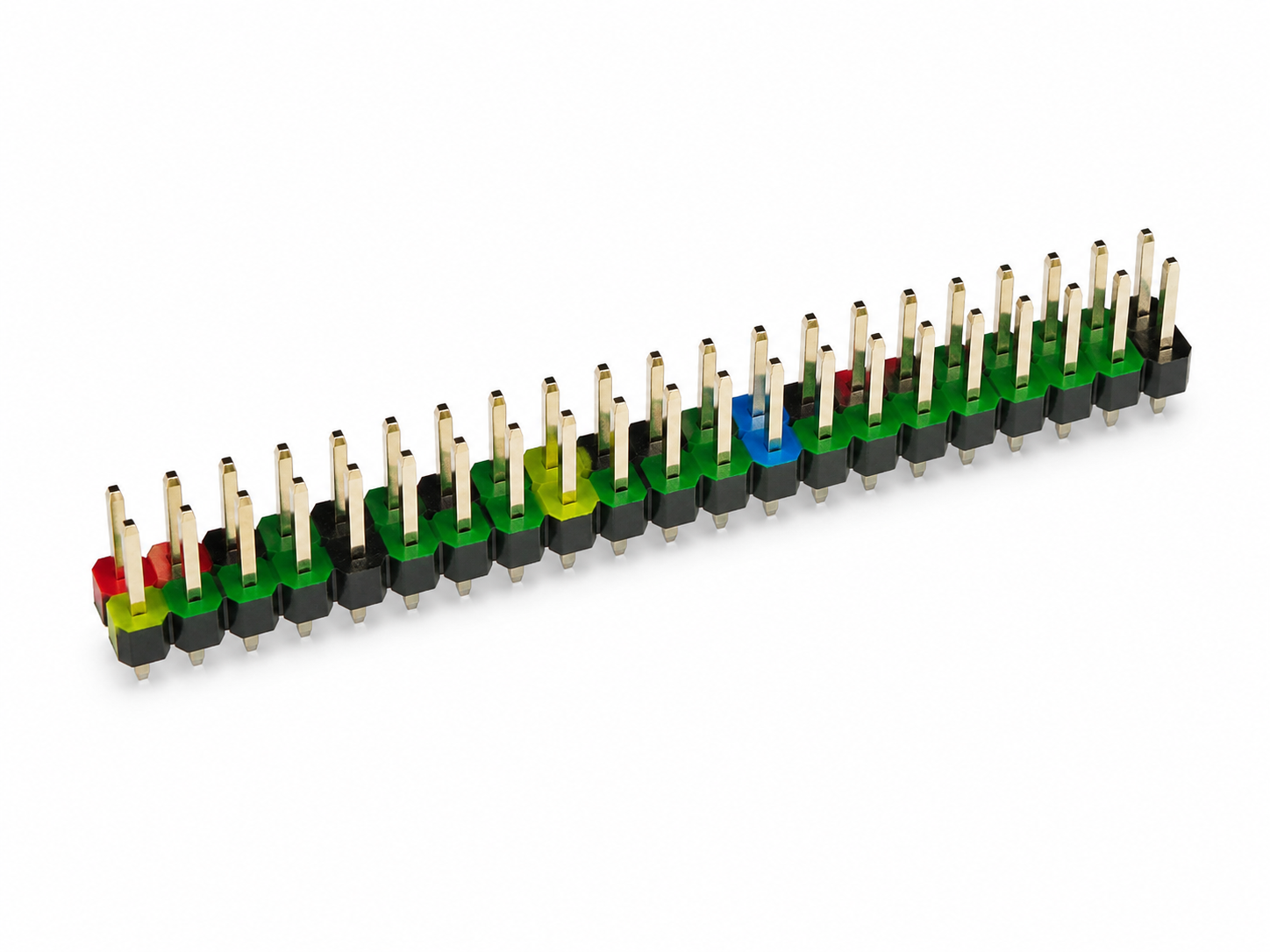 Barevná GPIO pinová lišta, 2 × 20 pinů, pro Raspberry Pi Zero